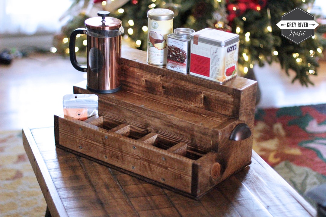 Coffee Tea Shelf and Tea Bag Storage / Coffee and Tea Storage Shelf