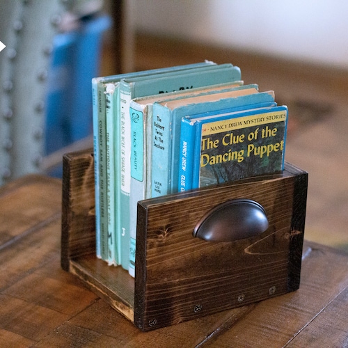 Bookshelf Box With Rustic Iron Handles / Desktop Book Shelf / Etsy