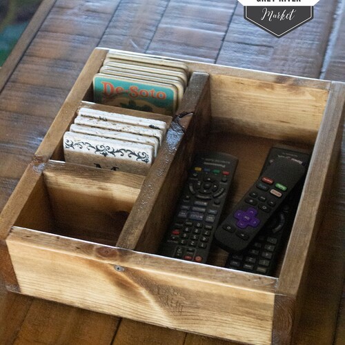 Small Remote Control Box Caddy / Remote Control Organizer / - Etsy