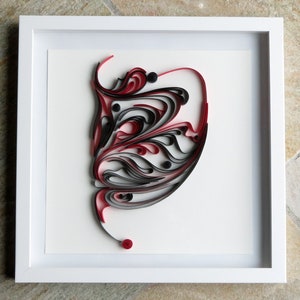 Art du papier, œuvres d’art en papier, sculpture en papier 3D, artisanat en papier, shadowbox, décoration murale d’art 3D pour cadeau de pendaison de crémaillère, cadeau de mariage