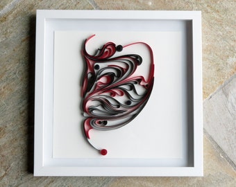 Paper Art Wall Decor, Handmade Paper Artwork, 3D Paper Sculpture, Shadowbox, 3D Wall Hanging