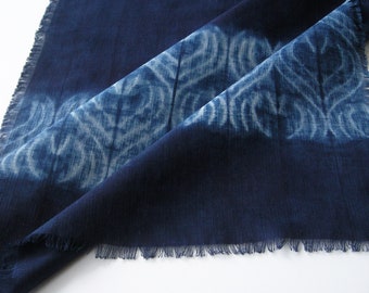 Noren, Japanese wall hanging, indigo dyed, home decor, Indigo shibori hand-dye, hand dyed wall hanging