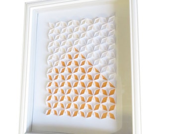 Geometric art, Paper artwork, 3D paper sculpture, paper craft, Shadowbox, 3D art, paper wall art for your house