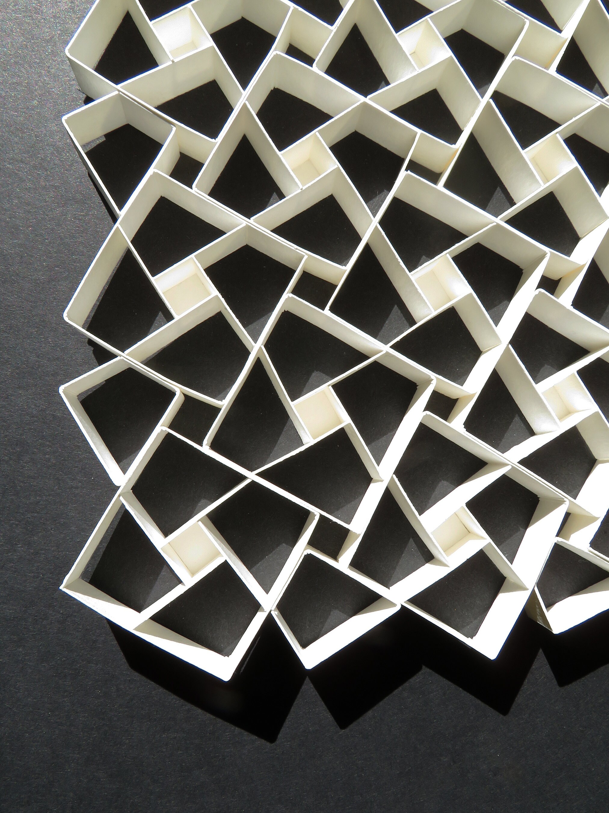 Paper Artwork, Handmade 3D Paper Craft, Geometric Wall Art in Shadowbox ...