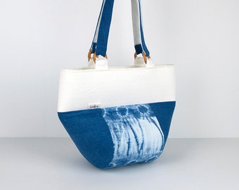 Boho-chic bag, bohemian chic fashion, indigo blue, beach bag, natural indigo, shoulder bag, tote bag, hand dye