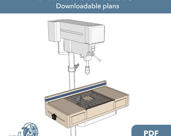 Woodworking Plans - Drill Press Table | Shop Tool Plans for Woodworking
