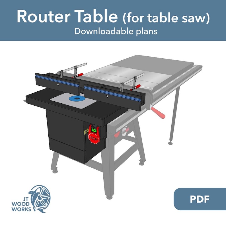 Woodworking Plans - Router Table | Shop or Garage Tool Plans - Etsy