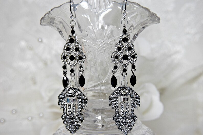 ART DECO EARRINGS Great Gatsby Earrings Retro 1920s Roaring 20s ART DECO EARRINGS Great Gatsby Earrings Retro 1920s Roaring 20s