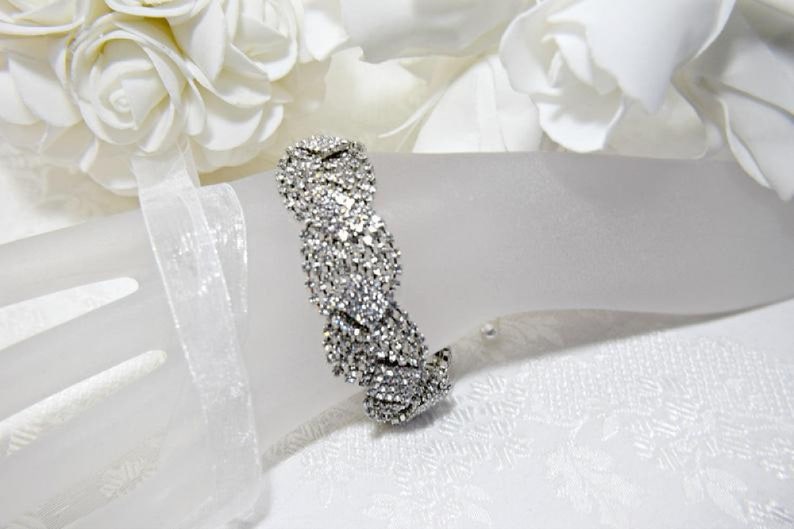 GATSBY HEADPIECE 4Piece SILVER beige white burlesque Flapper 1920s Roaring 20s style Peacock Feather Fascinator Wedding dress accessories