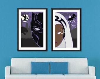 Marvel Minimalista: Conjunto Pantera Negra y Tormenta