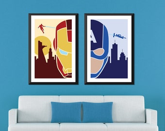 Marvel Minimalista: Set de Guerra Civil Ironman y Capitán América