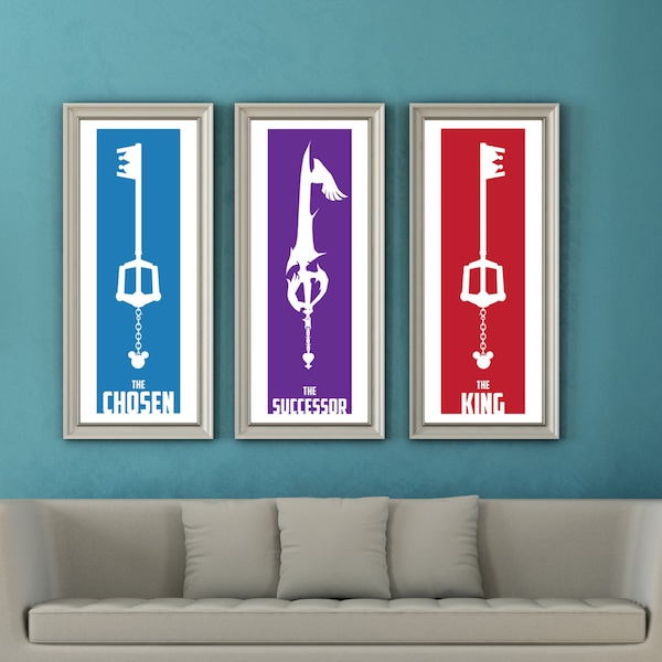 Minimalist Kingdom Hearts Posters: Keyblades