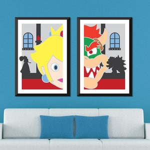 Super Mario Minimalist: Princess Peach & Bowser Set