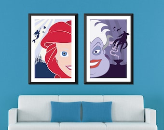 Sirenita minimalista: conjunto de Ariel y Úrsula