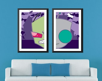 Invader Zim Minimalist: Zim & Gir Set