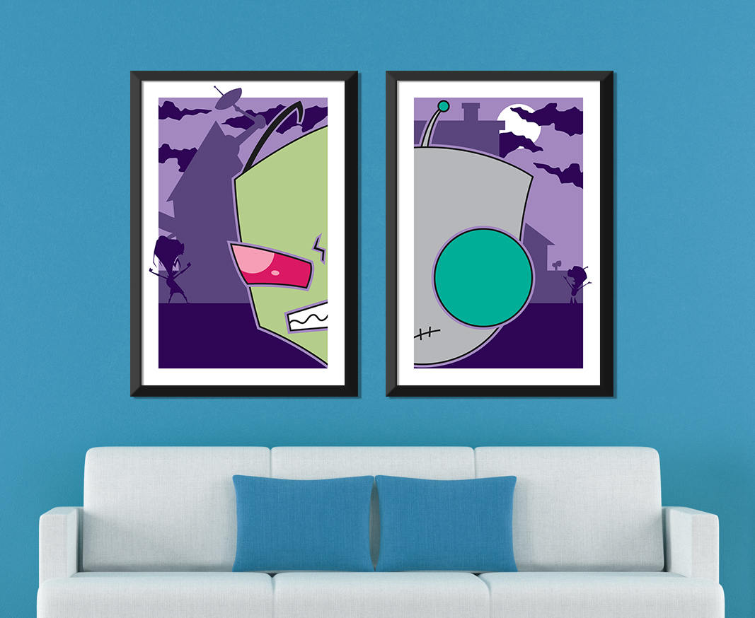 Invader Zim Minimalist: Zim & Gir Set