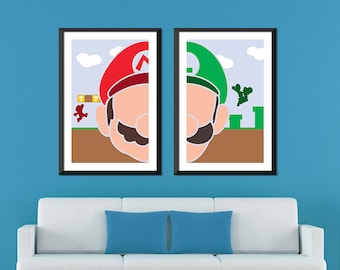 Super Mario Minimalista: Set de Mario y Luigi