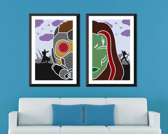Marvel - Guardianes de la Galaxia Minimalista: Set Star Lord y Gamora