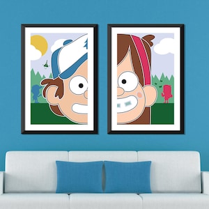 Gravity Falls Minimalist: Dipper & Mabel Set