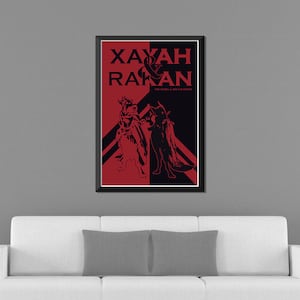 Two-Tone Minimalist: Xayah & Rakan Print