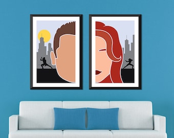 Marvel Minimalista: Conjunto de Ojo de Halcón y Viuda Negra