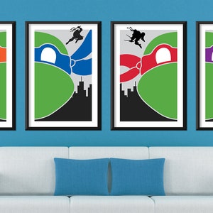 TMNT Minimalist: Mikey, Leo, Raph, & Donnie Set