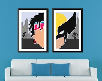Marvel Minimalista: Conjunto de Jubileo y Wolverine