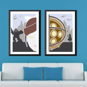 Bioshock Minimalist: Big Daddy & Little Sister Set