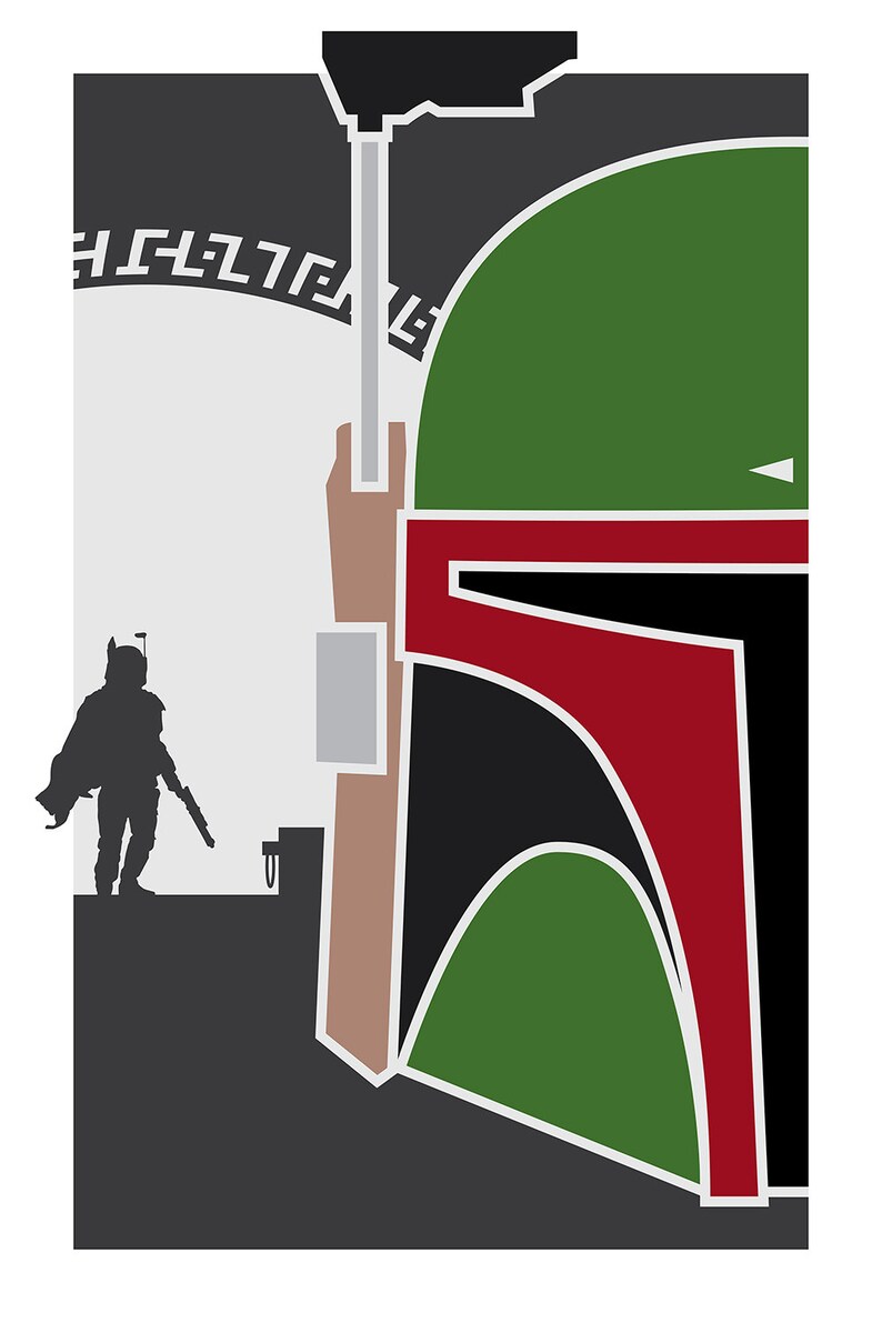 Star Wars Minimalist: Boba Fett & Jango Fett Set | Etsy