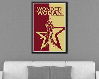 Minimalista de dos tonos: estampado Wonder Woman