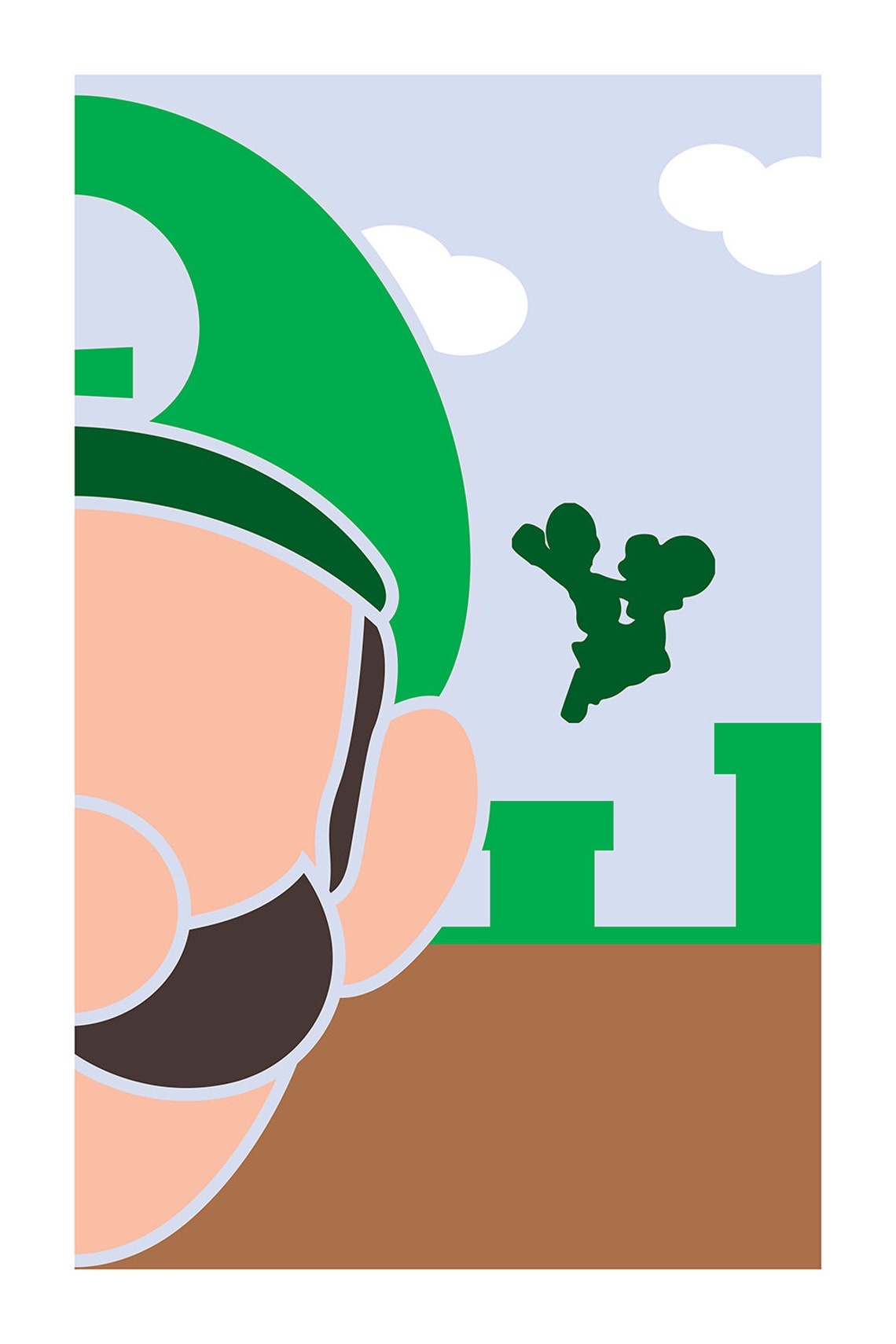 Super Mario Minimalist: Mario & Luigi Set - Etsy