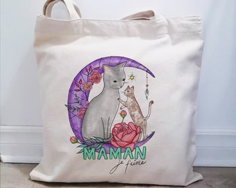 Mother's Day, gifts for mom, grandma, reusable bag, insulated mug, notebook. Mother's Day gifts, moon cat