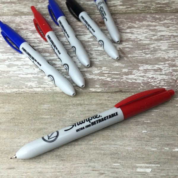 Retractable Sharpie permanent marker, ultra-fine point, choose your color!