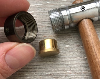 Brass replacement face for SmoothSet mallet