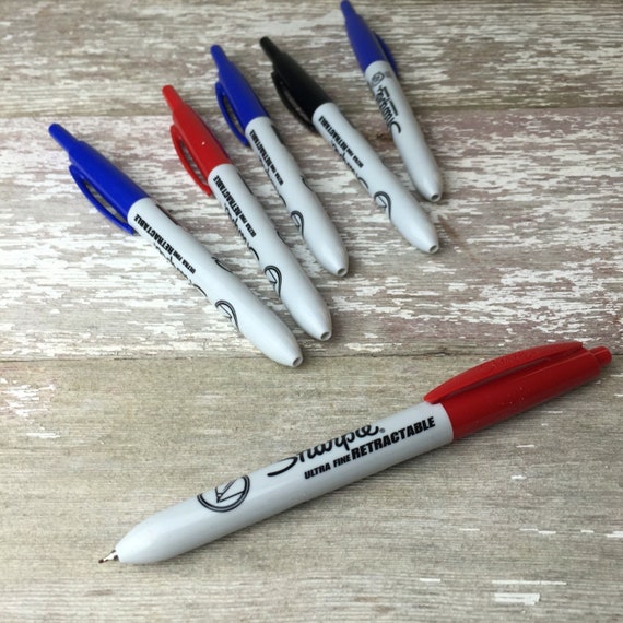 Retractable Sharpie Permanent Marker, Ultra-fine Point, Choose Your Color 