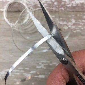 Bezel wire scissors, precision-cut ends of fine silver bezel wire up to 26 gauge image 3