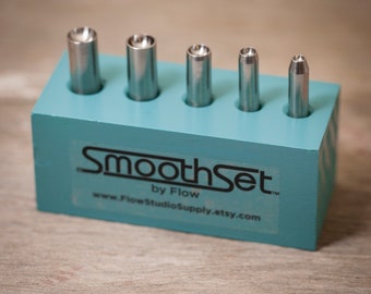 EXCLUSIVE! SmoothSet punches for quick & easy stone-setting, tube-setting, sets 2mm up to 7.5mm stones • Made in Milwaukee!