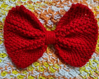 Large single knit layer bow