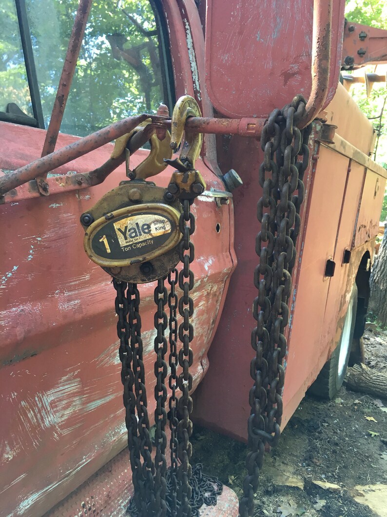 Vintage Yale One Ton Chain Hoist Chain Fall Model SH1 20ft Etsy