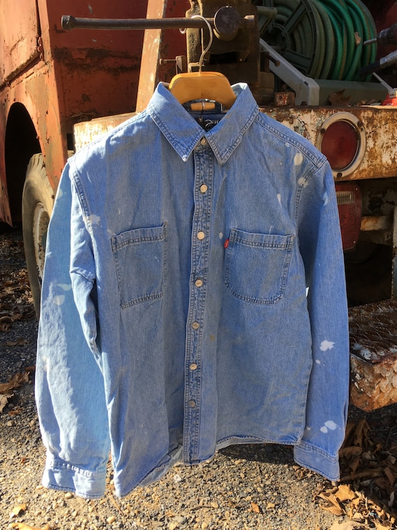 levi denim work shirts