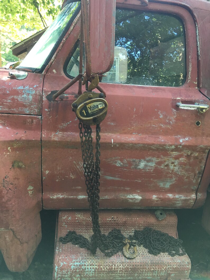 Vintage Yale One Ton Chain Hoist Chain Fall Model SH1 20ft Etsy