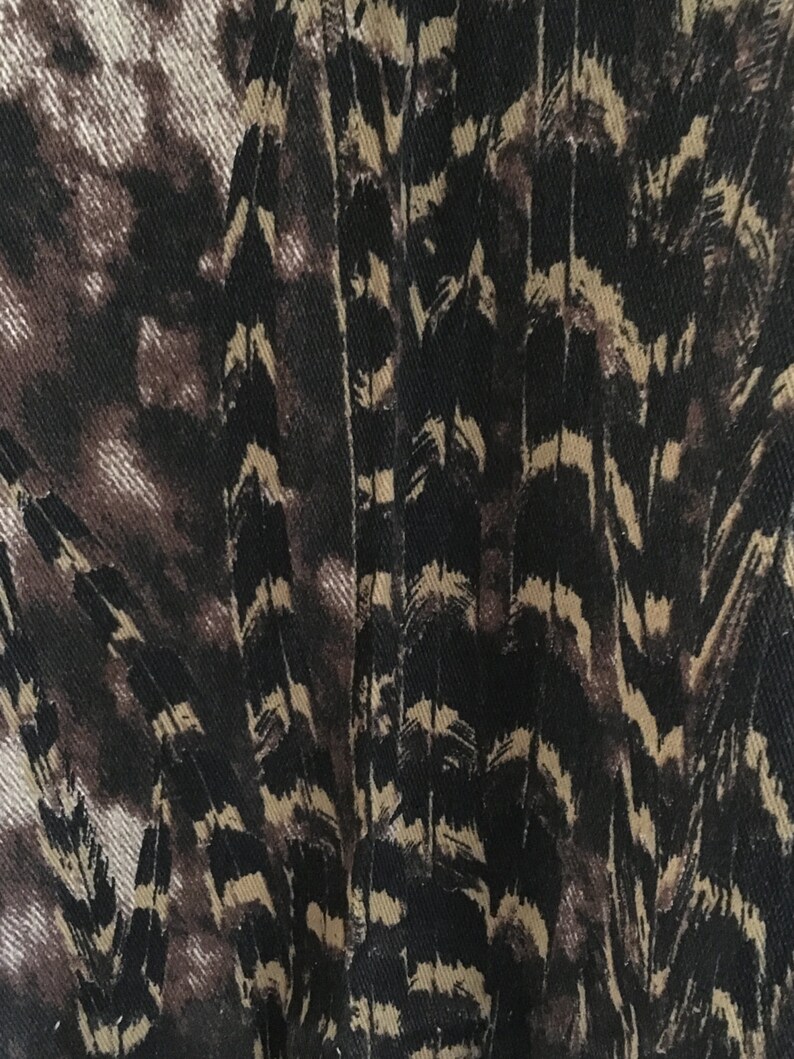 Vintage Solo Paris Jeans Ladies 34 Tie Dye Feather Motif BohoChic Hippie Chic Vintage Jeans
