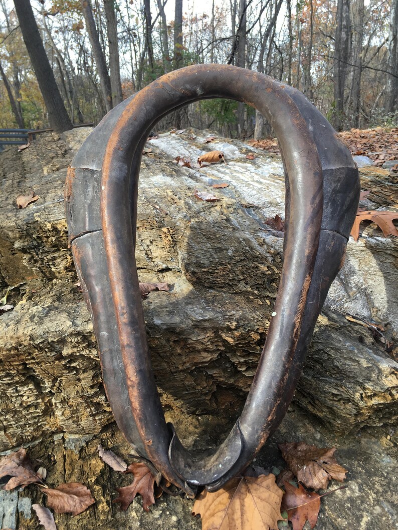 Antique Leather Horse Collar Mule Yoke Horse Collar Harness Etsy