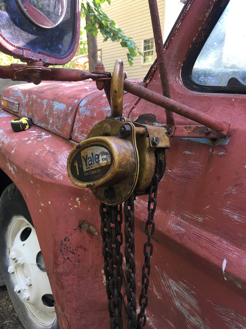 Vintage Yale One Ton Chain Hoist Chain Fall Model SH1 20ft Etsy