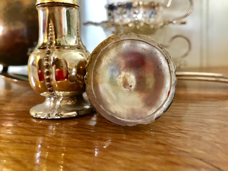 Vintage Ornate Silverplate Salt and Pepper Shakers Elegant Tablescape Decor