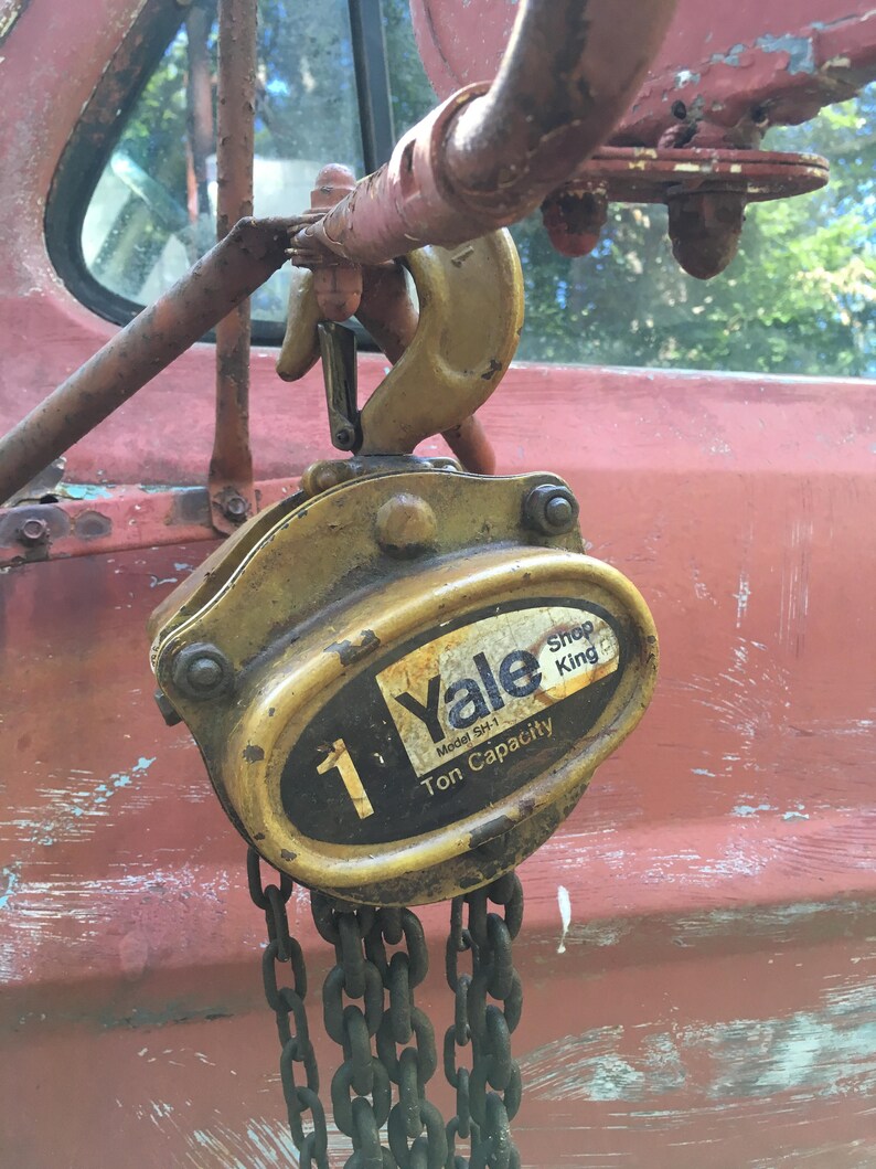 Vintage Yale One Ton Chain Hoist Chain Fall Model SH1 20ft Etsy