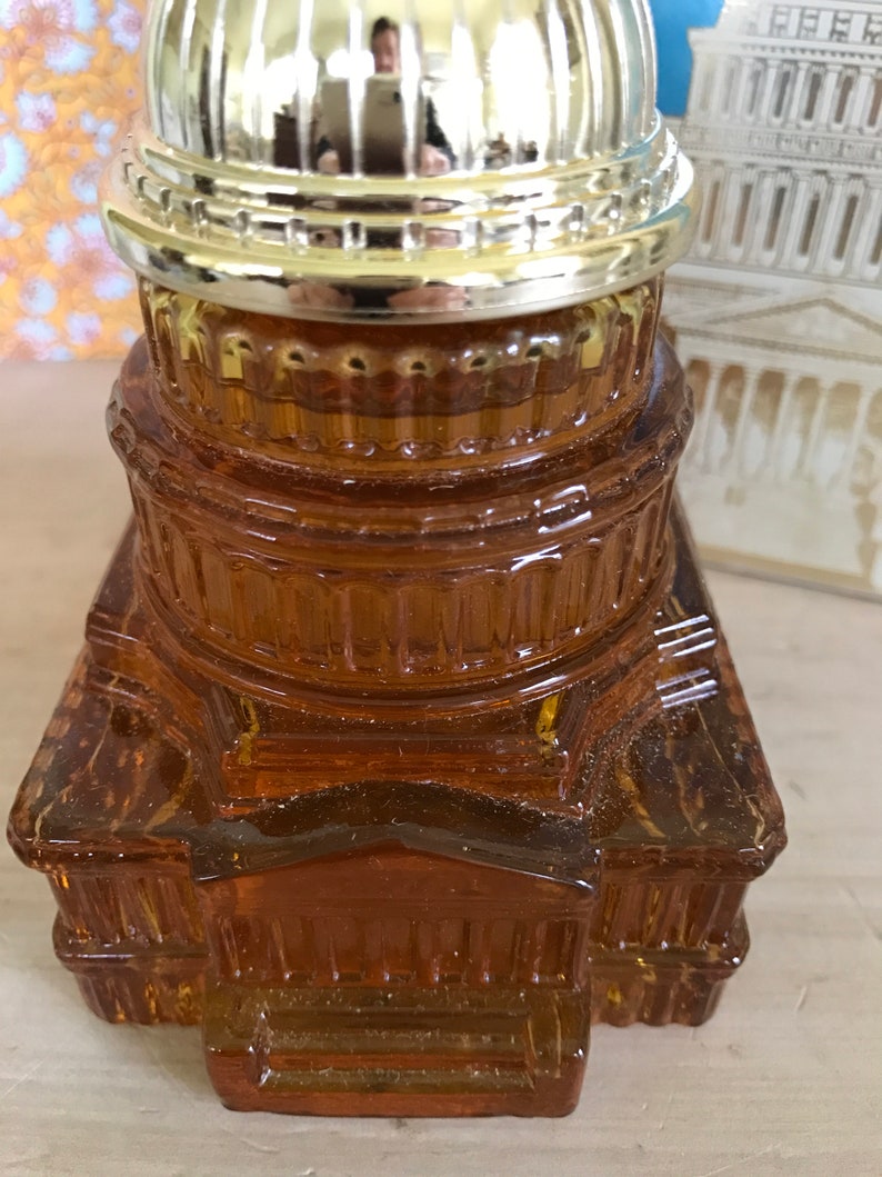 Vintage Avon The Capitol Avon Leather After Shave Collectible Avon Bottle Figural Bottle Retro Mens After Shave Mancave Chic
