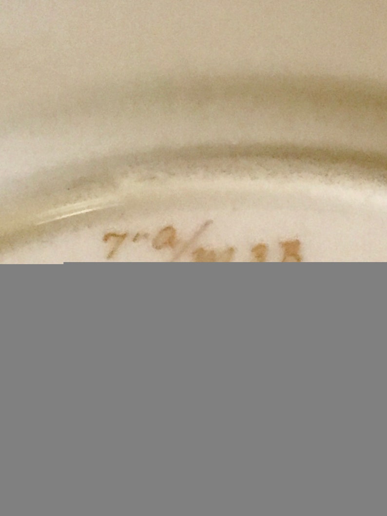 Vintage Lenox China Art Deco Luncheon Plates Set of Seven Plates Green Stamp Made Exclusively for Hutzler Bros Baltimore Collectible Lenox