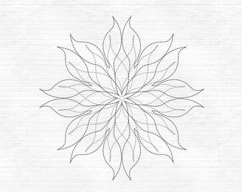 Schneeflocke für Maschinenstickerei | Quilting Pattern (Digitaler Download)