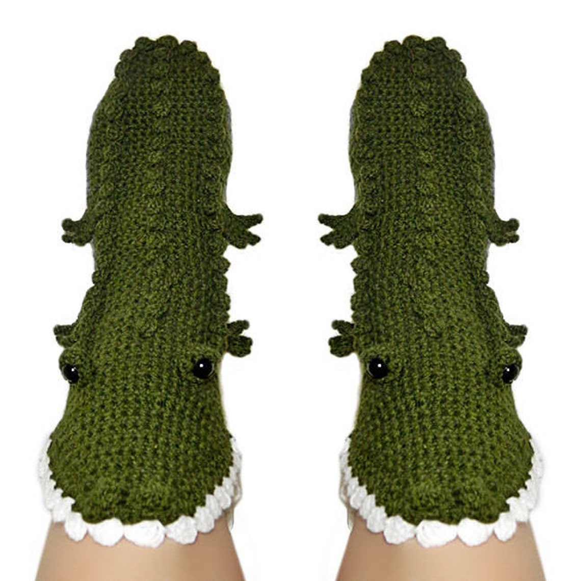 Häkeln Krokodil Alligator Hausschuhe Socken / Unisex lustige | Etsy